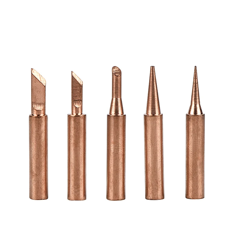 Soldering Iron Tips JCD soldering iron tips 5pcs/lot soldering tip 900m-t Metal head lead-free solder Welding Tips tools for DIY repair rework