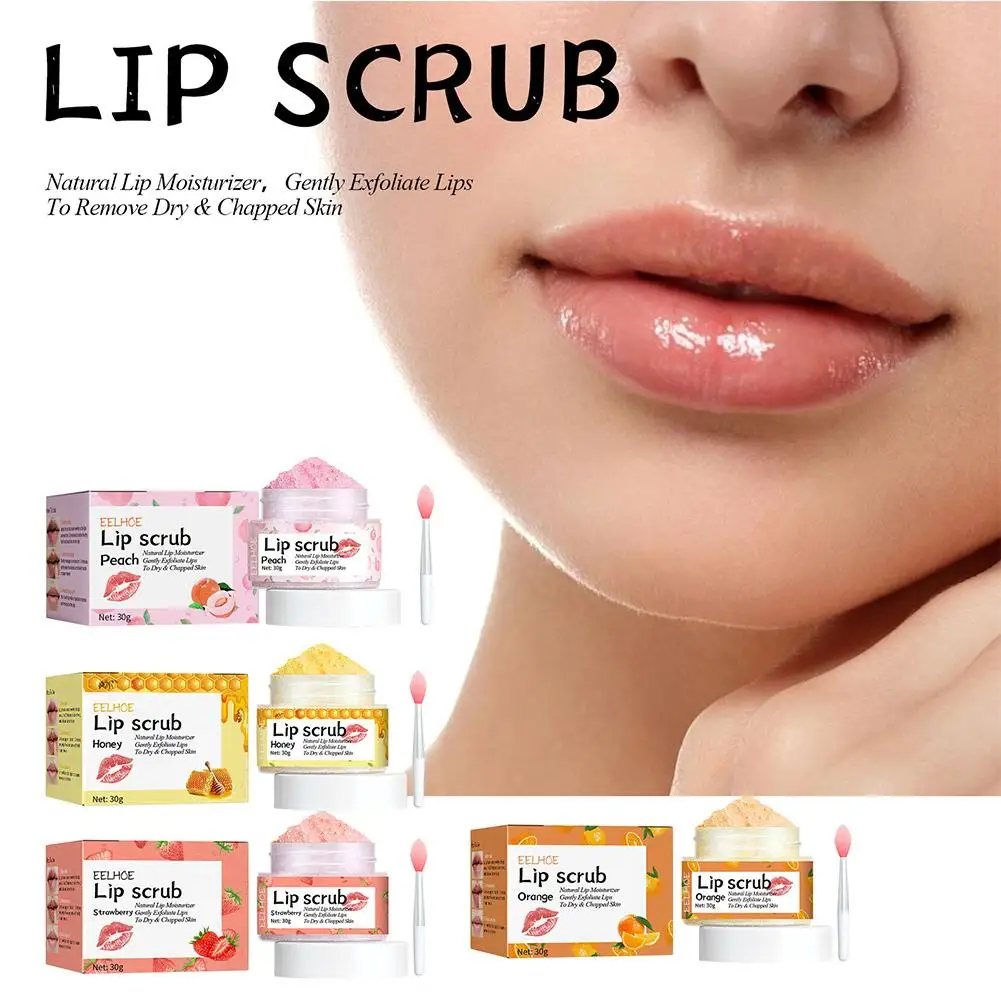 

EELHOE Pink Lips Scrub Exfoliator Dead Skin Removal Dryness Moisturizing Lip Makeup Fade Anti Lines Lightening Care Product F0G9