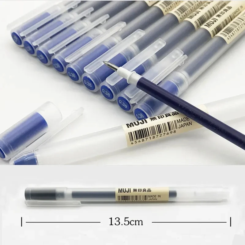 0.38/0.5mm Fine Gel Pen Blue/Black Ink Refills Rod Handle Gel Pen School Ballpoint Office Student Writing Stationery Gel Pens Gel Pen Refills Ballpoint Pen