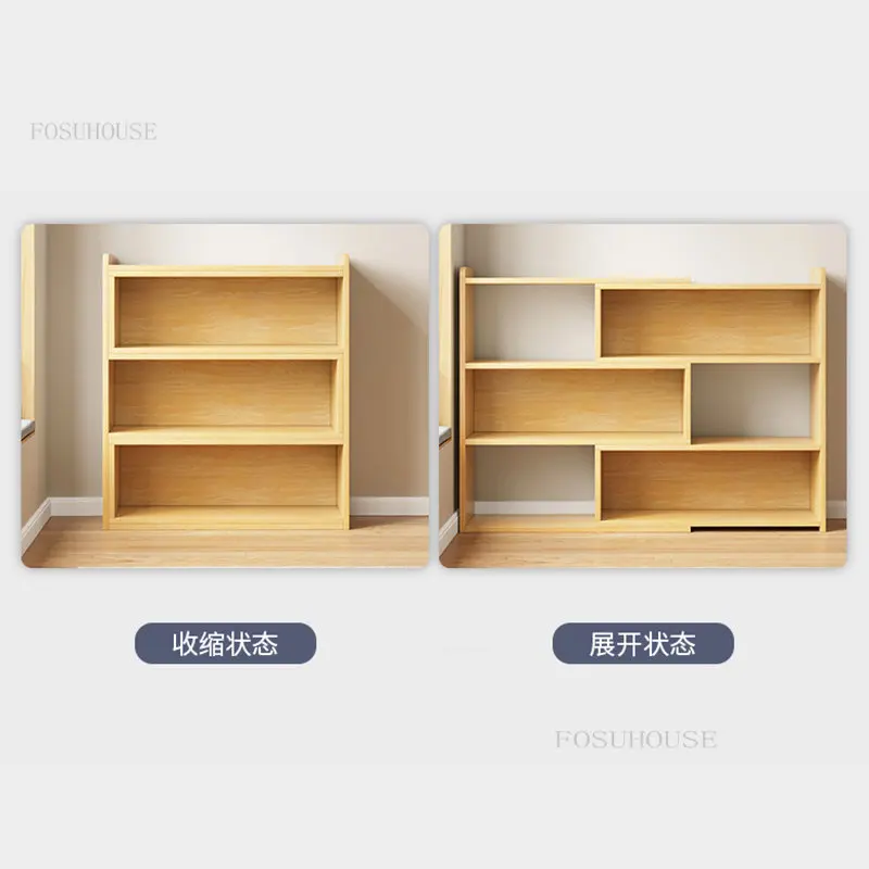 Children's Bookcases Bedroom Narrow Slit Telescopic Bookshelves Simple Modern Home Furniture Living Room Corner Storage Shelves