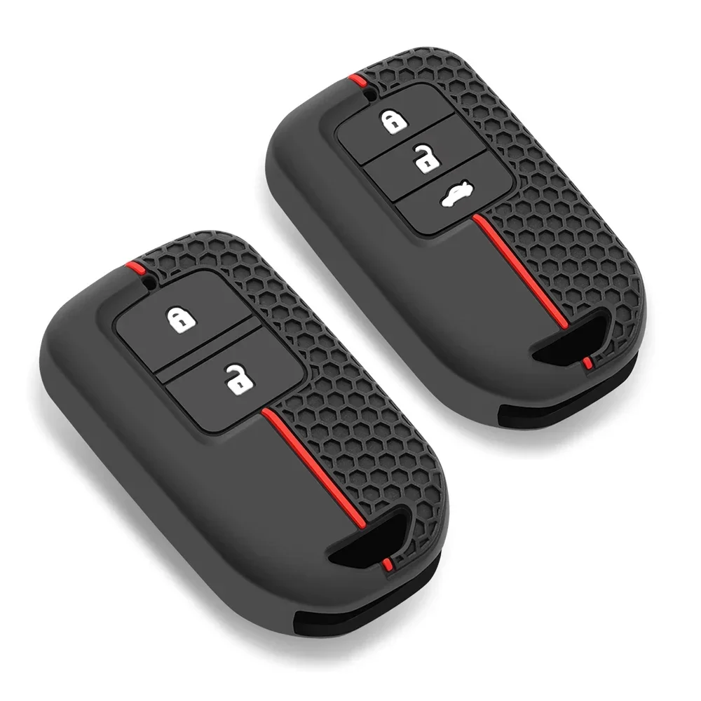 ontto Portachiavi a 5 pulsanti adatto per Jeep Grand Cherokee Smart Remote Key Cover, nero, Medium