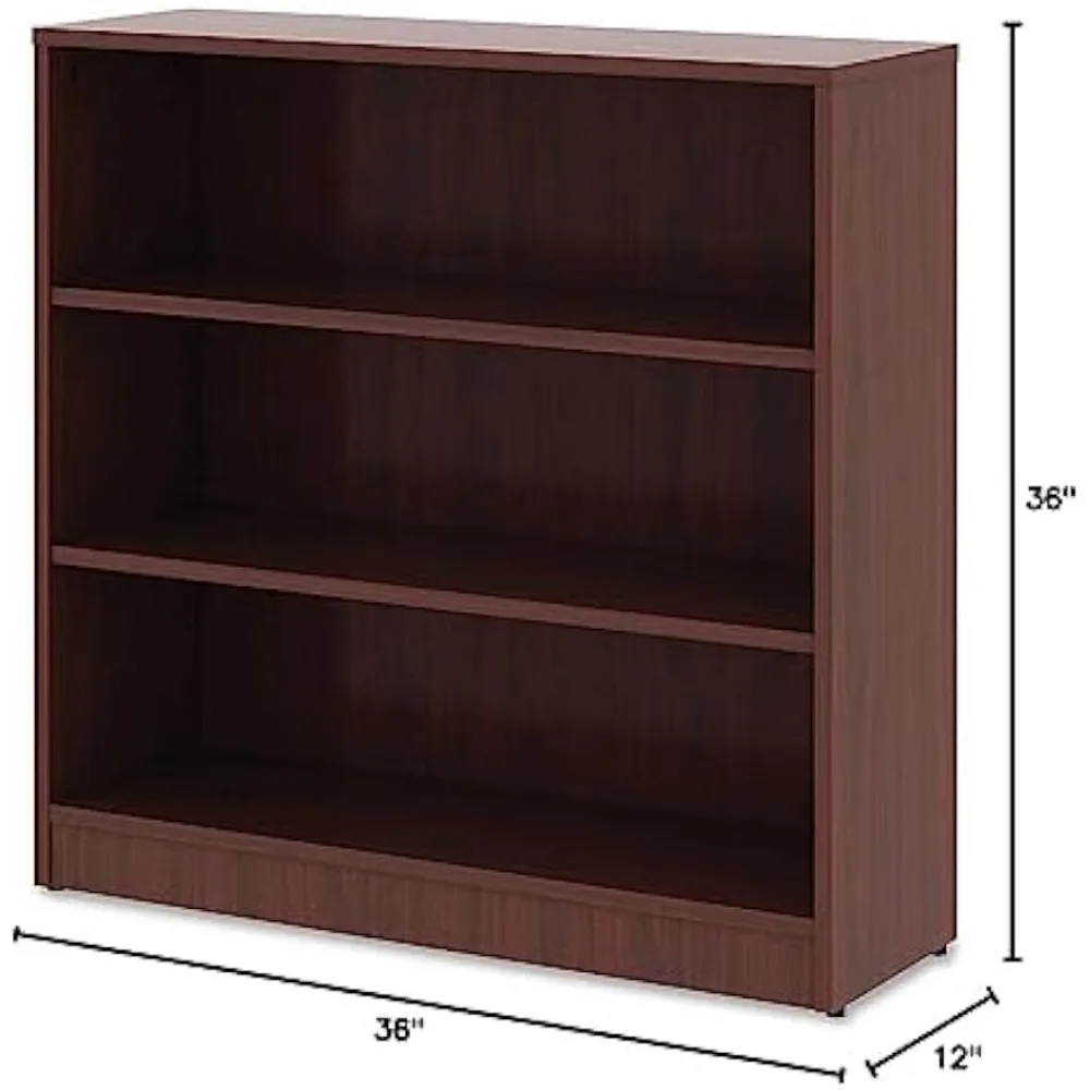 Mahogany Laminate Bookcase, 36" x 36" x 12" 3