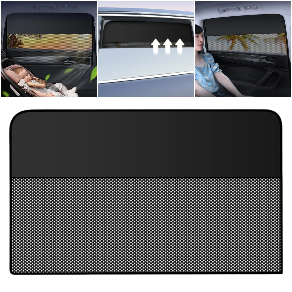 Magnetic Car Priavcy Curtains Universal Car Net Sun Visor Summer Protective Window Shade for Car Camping Napping Sleeping