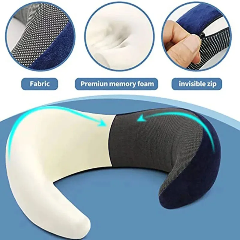 Neck Pillow Airplane Travel Portable U Type with Storage Bag
