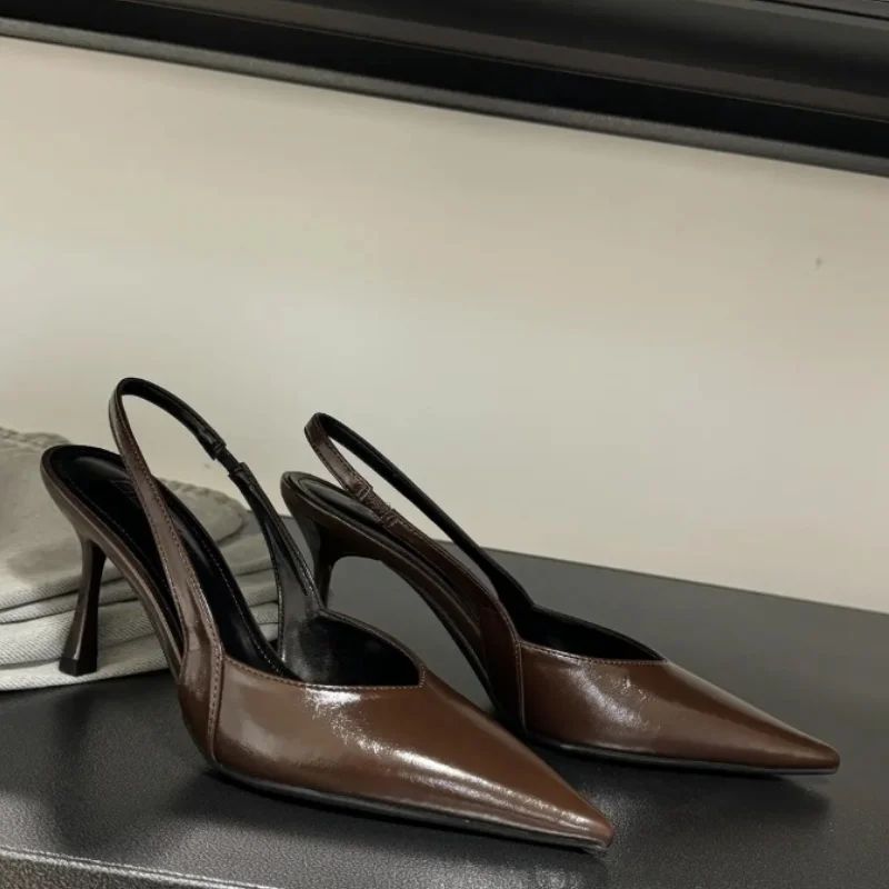 Sandales à talons hauts pour femmes, chaussures élégantes à bout pointu, escarpins sexy et tendance, nouvelle collection 2025, marque de luxe, chaussures habillées pour femmes 1 Sandales à talons hauts pour femmes, chaussures élégantes à bout pointu, escarpins sexy et tendance, nouvelle collection 2025, marque de luxe, chaussures habillées pour femmes 1