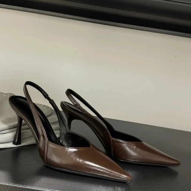 Sandales à talons hauts pour femmes, chaussures élégantes à bout pointu, escarpins sexy et tendance, nouvelle collection 2025, marque de luxe, chaussures habillées pour femmes 1