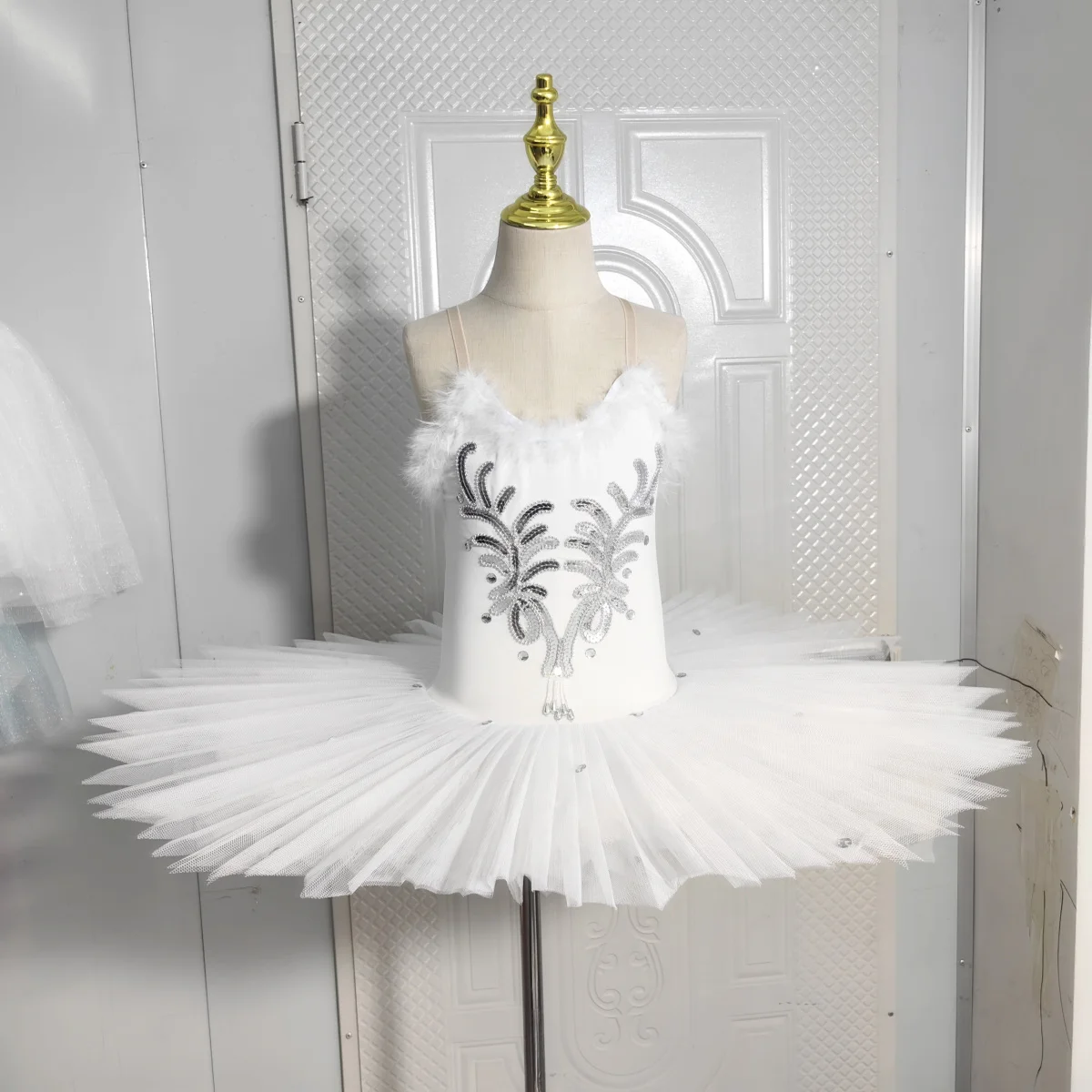Skirt For Girls Kids Swan Lake Dance Pancake Tutu Leotards Ballerina Performance Clothing Skating Dress Children Ballet Tutu