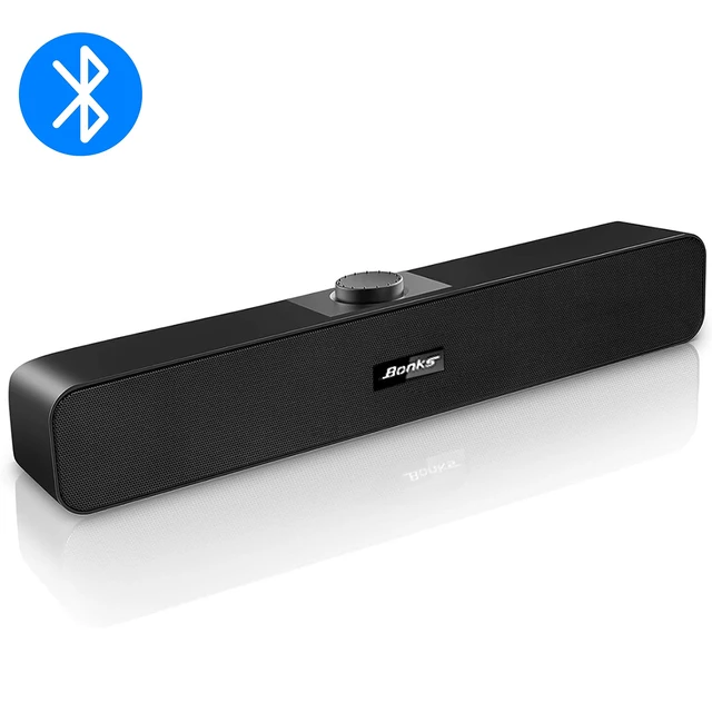Computer Speakers with 3.5 mm Aux, Small PC Speakers Powered by USB, Wired USB Desktop Speaker, USB Soundbar for Monitor