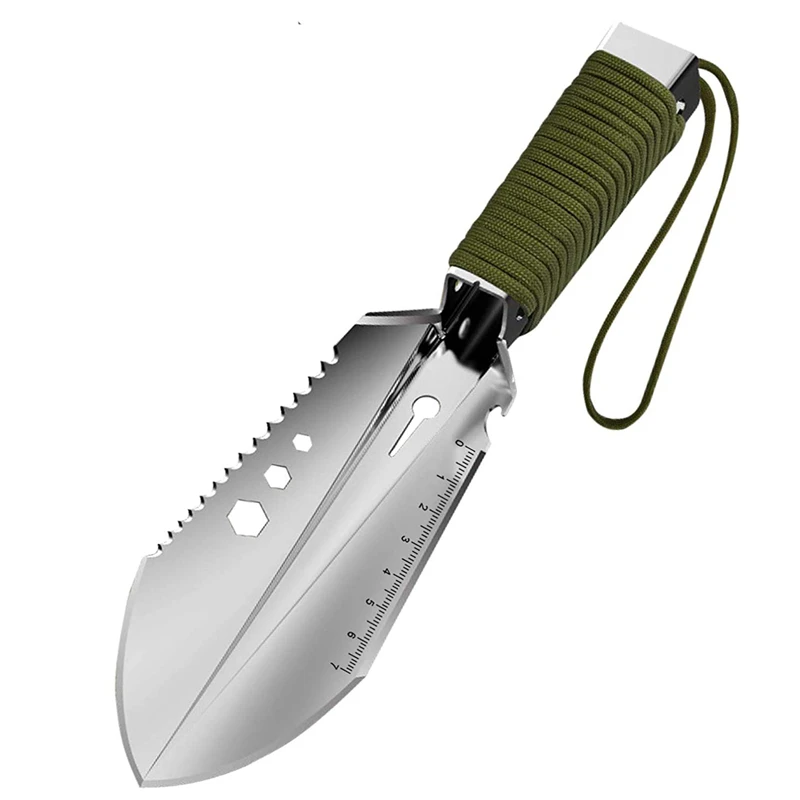 Garden Shovel Spade Outdoor Multi Tool Weeder With Sawtooth Hex Wrench Ruler Digging Trowel Knife Gardening Bonsai Hand Shovel