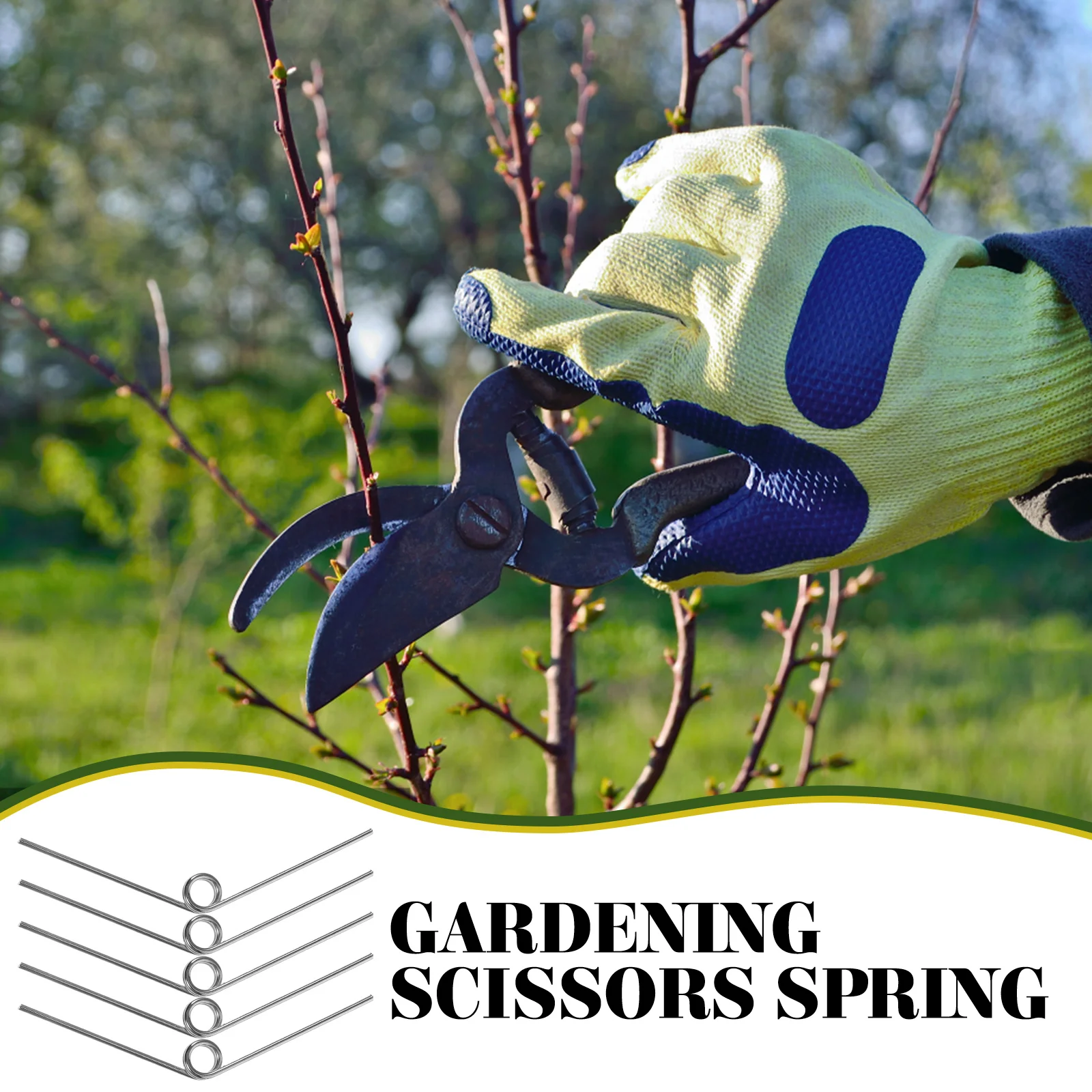 Fruit Picking Shears 5 Pcs Spring Clippers Pruning Machine Trimming Stainless Steel Replacement Springs for Hand Pruners pruning shears