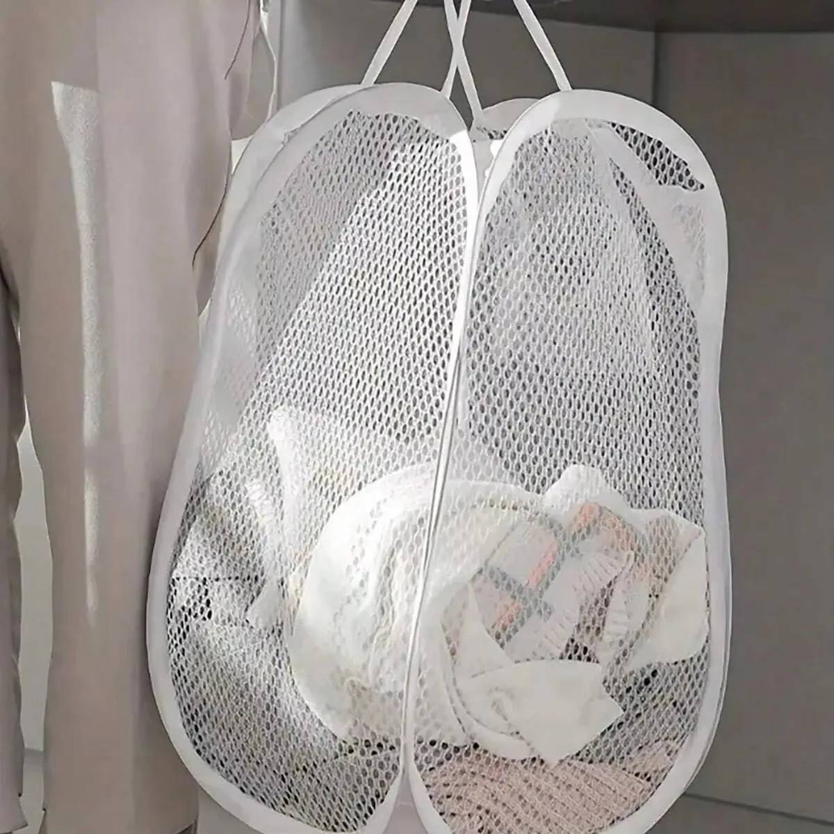 Children's Toy Storage Foldable Portable Net Grid Laundry Basket Dirty Dlothes Basket Dirty Clothes Home Storage Clothes