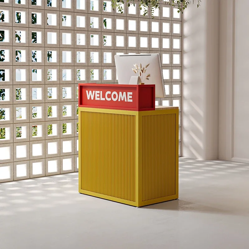 Modern Simple Reception Desks Italian Minimalism Design Podium Counter Storage Beauty Salon Office Furniture Ontvangstbalie FYRD