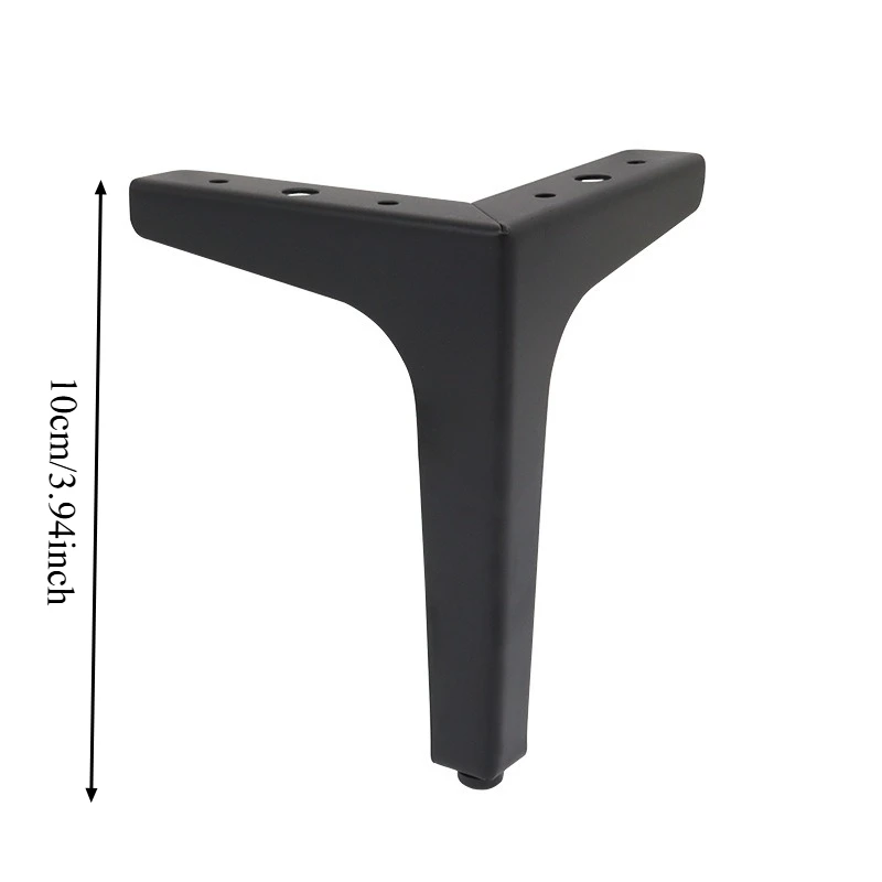 Trident-Legged Metal Furniture Support Legs - Set of 4
