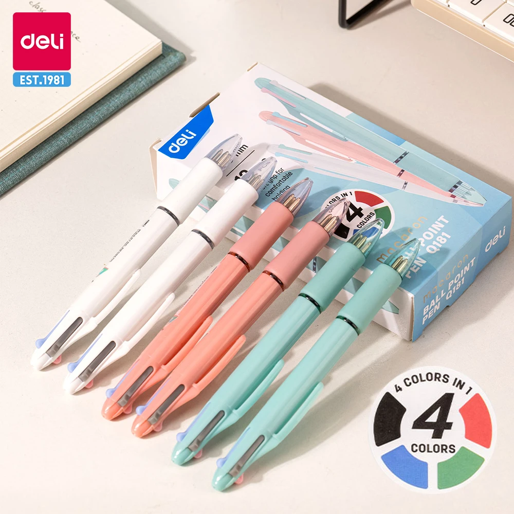 0,7 Mm Scrittura Fluida Bic 4 Colori 12 Pezzi Penne A Sfera Retrattili Penne Multicolore 4 Colori Inchiostro (Nero, Rosso E Verde Penna Multicolore Penne Blu