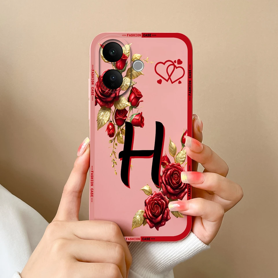 Elegant Flower Letter Design Phone Case - Beautiful Simplicity Collection