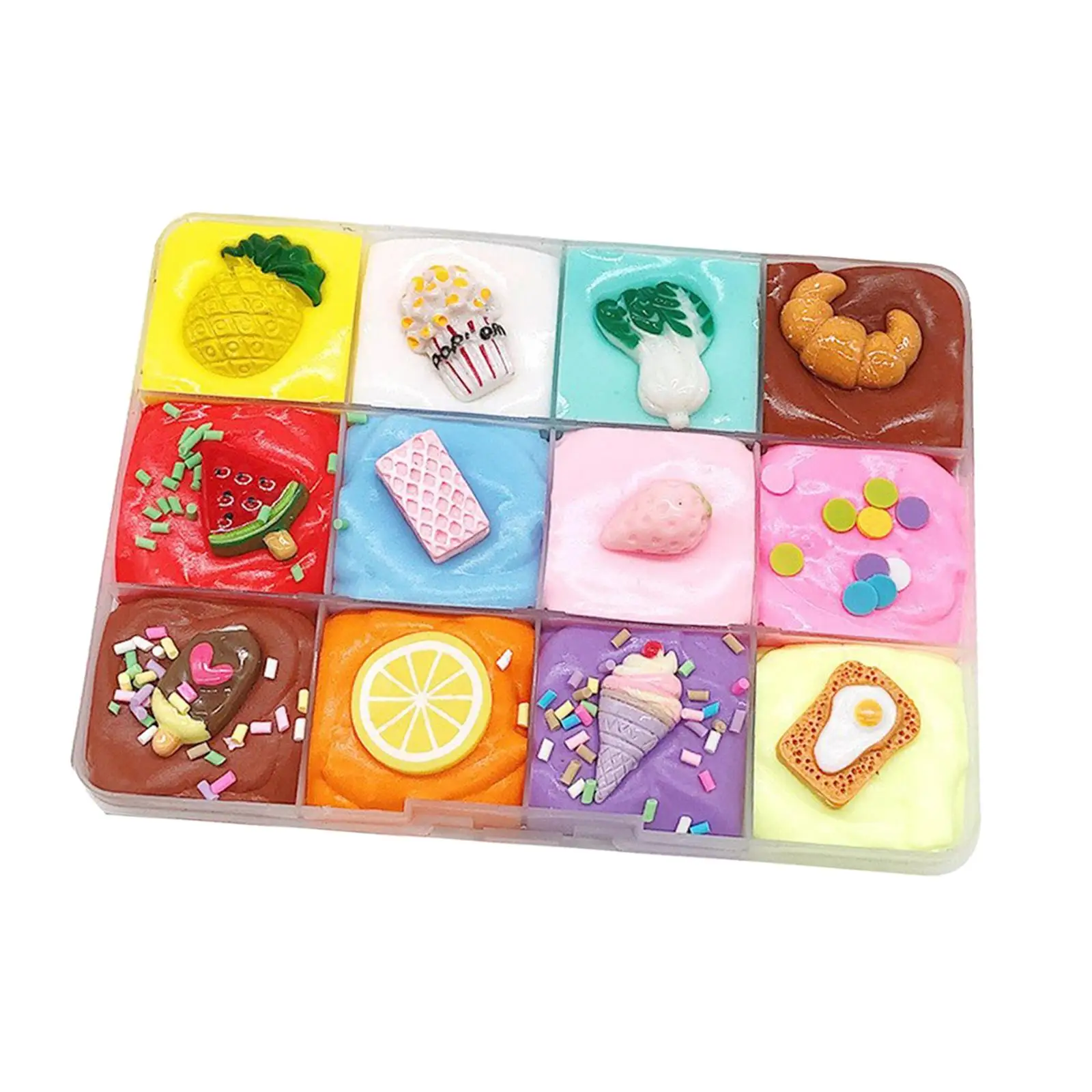 DIY Fluffy Slime Fruit Dish Kit for Kids Adults
