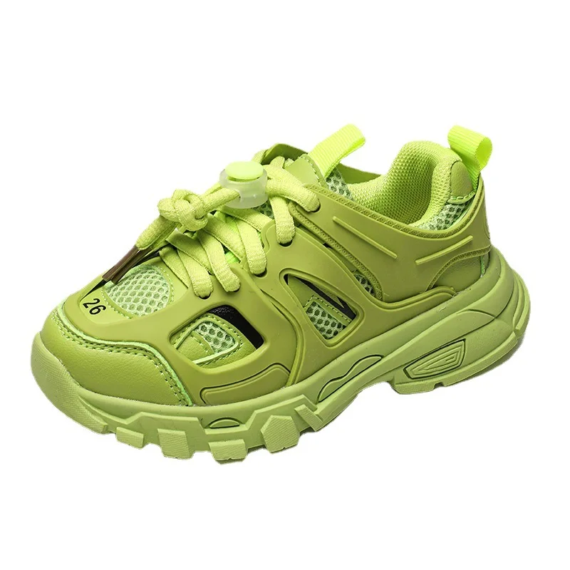 Children Sneakers Boy's Fashion Sport Style Dad Shoes Girl's Candy Color Non-slip Sneakers Size 23-38 5
