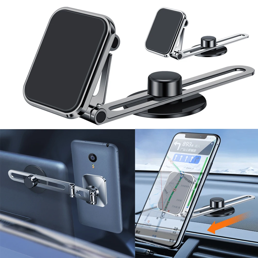 Einstellbare Faltbare Magnetische Auto Telefon Montieren 360 Grad  Rotierenden Handy Laptop Bildschirm Mount Unsichtbare für Tesla Modell 3 Y  X S - AliExpress