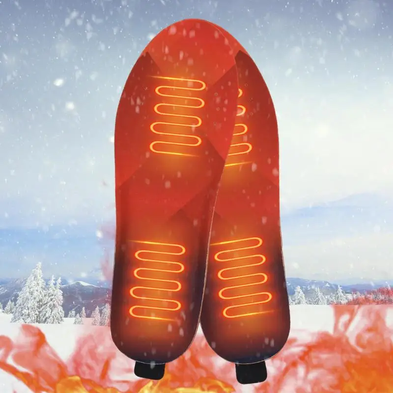 3300mAh USB Heated Shoe Insoles 6-10 Hours 3-speed Heating Rechargeable Electric Feet Warmer Remote Control