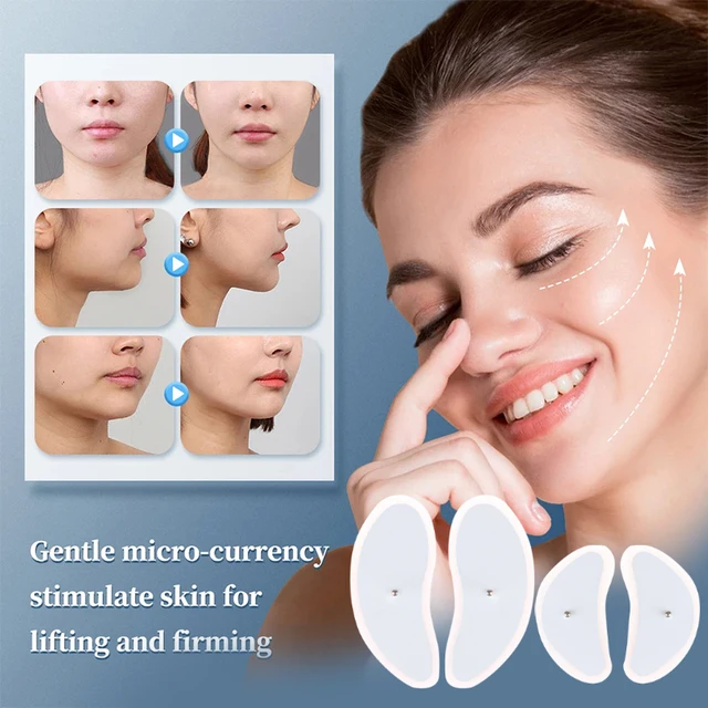 4Pcs EMS Muscle Stimulator Electrode Pads For Facial Lifting Face Massager Tens Acupuncture Digital Electronic Pulse 5