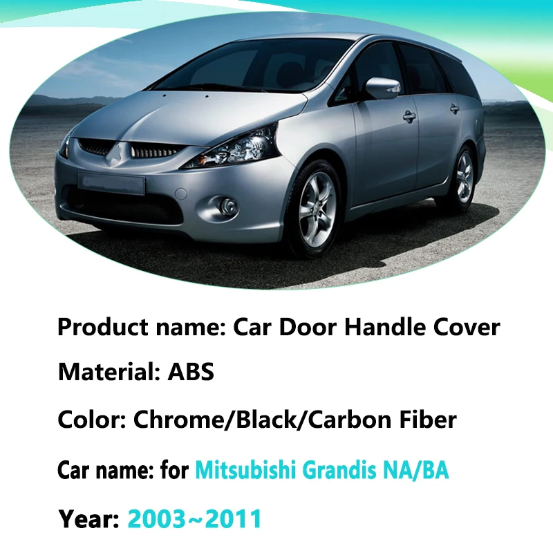 Mitsubishi Grandis NA/BA Space Wagon 2003  2011 2004 2005 2006 2007 2008 2009 자동차 도어 핸들 커버 트림 스티커 고급스러운