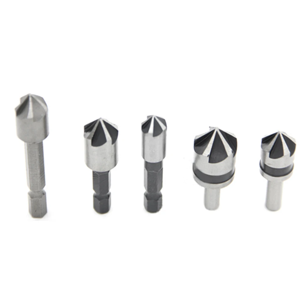 

Tool Countersink Drill Bit Accessories Bits Carbon Steel Chamfer Countersink Drills Woodworking 5 Flute Cutter