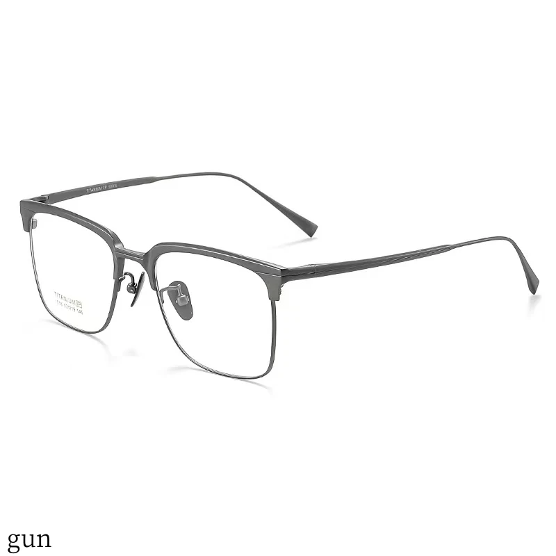 

53mm Mens Pure Titanium Full frame Glasses Frames Myopia Optical Frame Ultra-light Titanium prescription Eyeglasses Frame 1018
