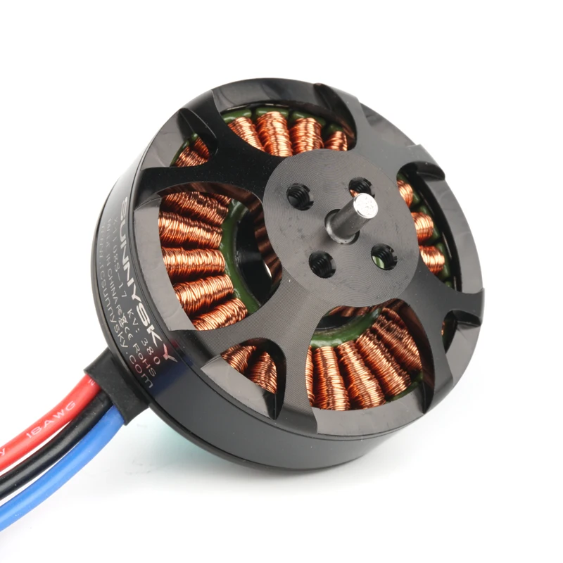 Moteur Brushless Haute Performance KV380 ou KV480 pour Modélisme RC, fixé sur un support de test avec hélice