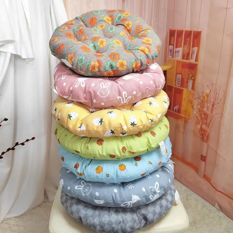 Thickened Chair Cushion Computer Office Seat Cushion Student Bench Mat Linen Breathable Mat Fabric Tatami Floor Cushion 2