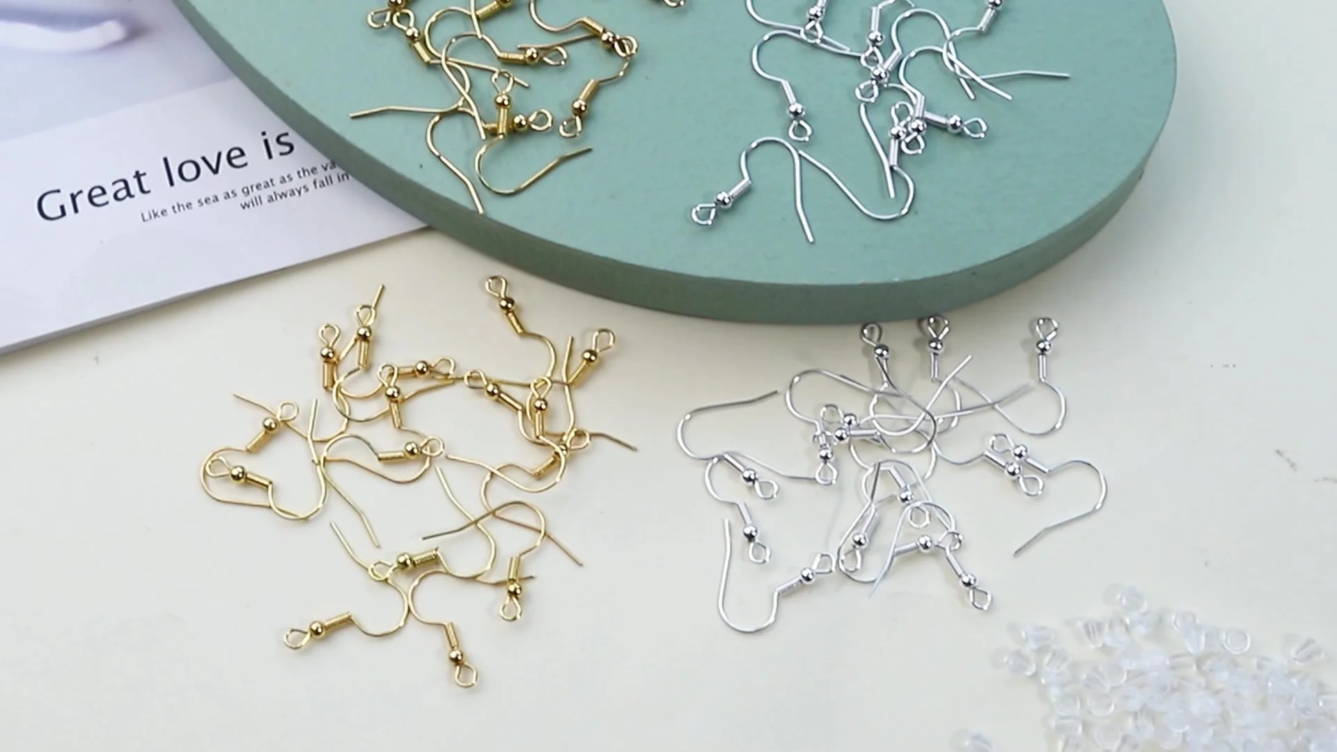 300 Piezas Kit Para Hacer Pendientes - Ganchos S925, Bobinas Y Tapones De Goma, Accesorios Manualidades Joyería