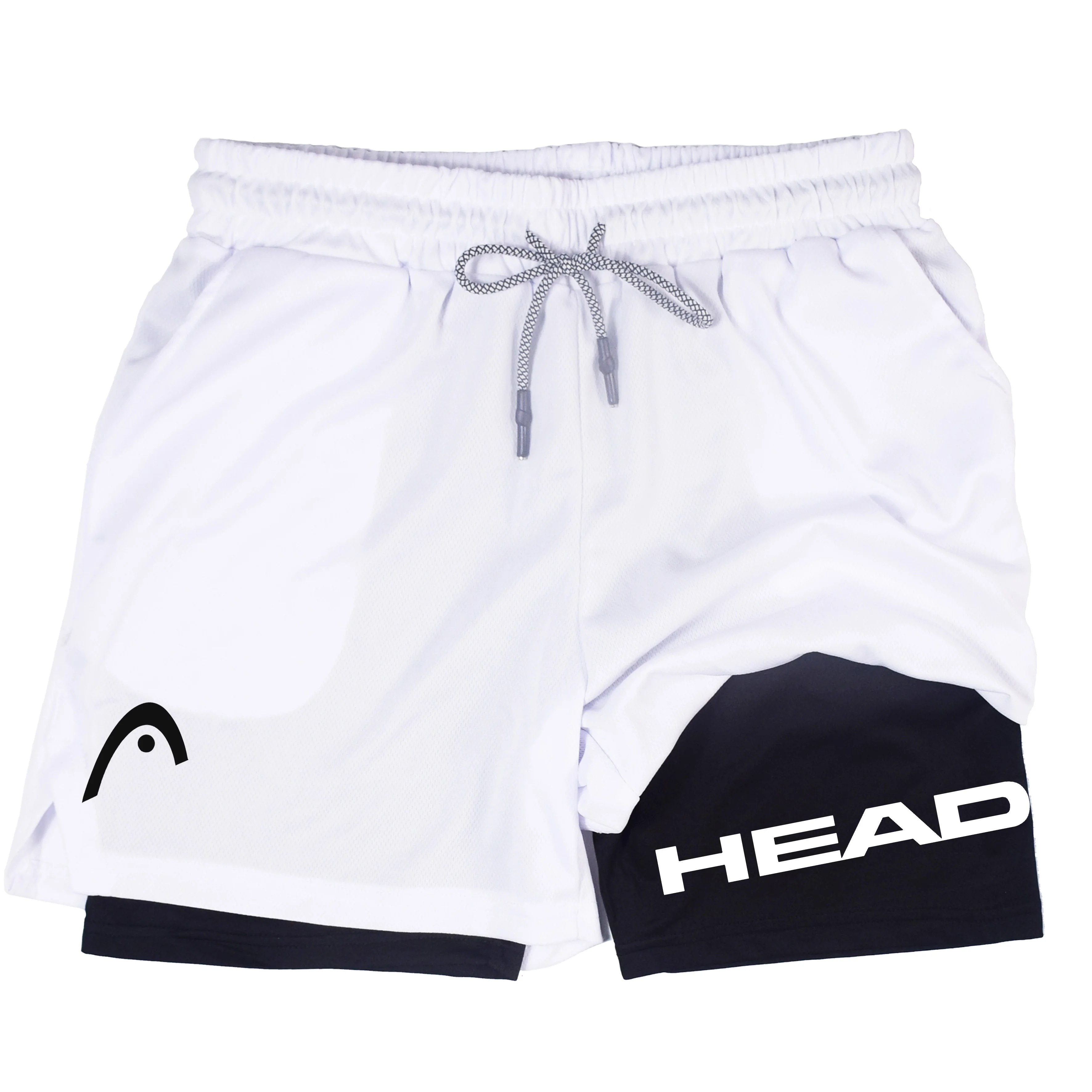HEAD two-piece sports shorts Breathable casual quick drying double-layer shorts Summer running tracksuit bottoms mobile phone p 5