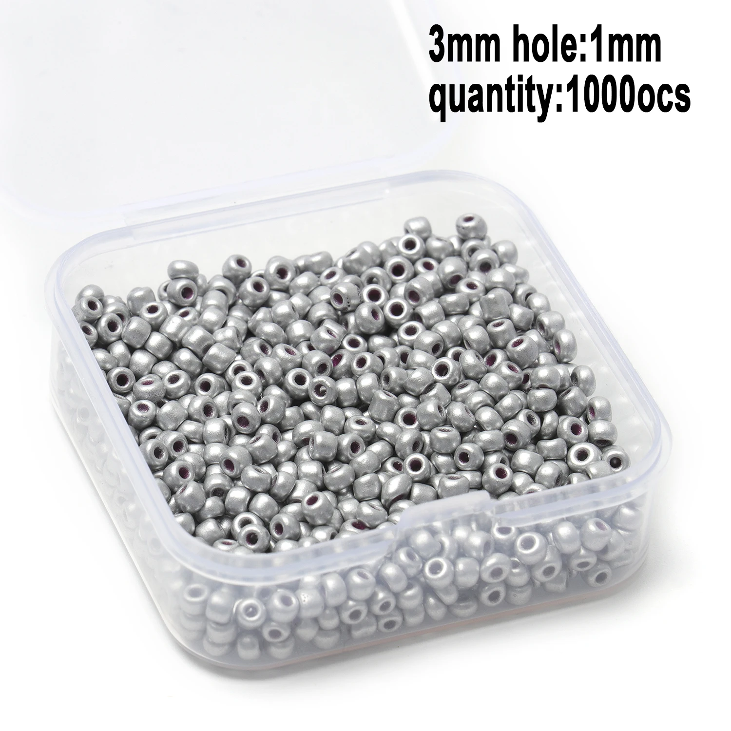 Elegant Gold & Silver Glass Seed Beads for Jewelry Crafting - Bohemian Style Beading Accessories Box