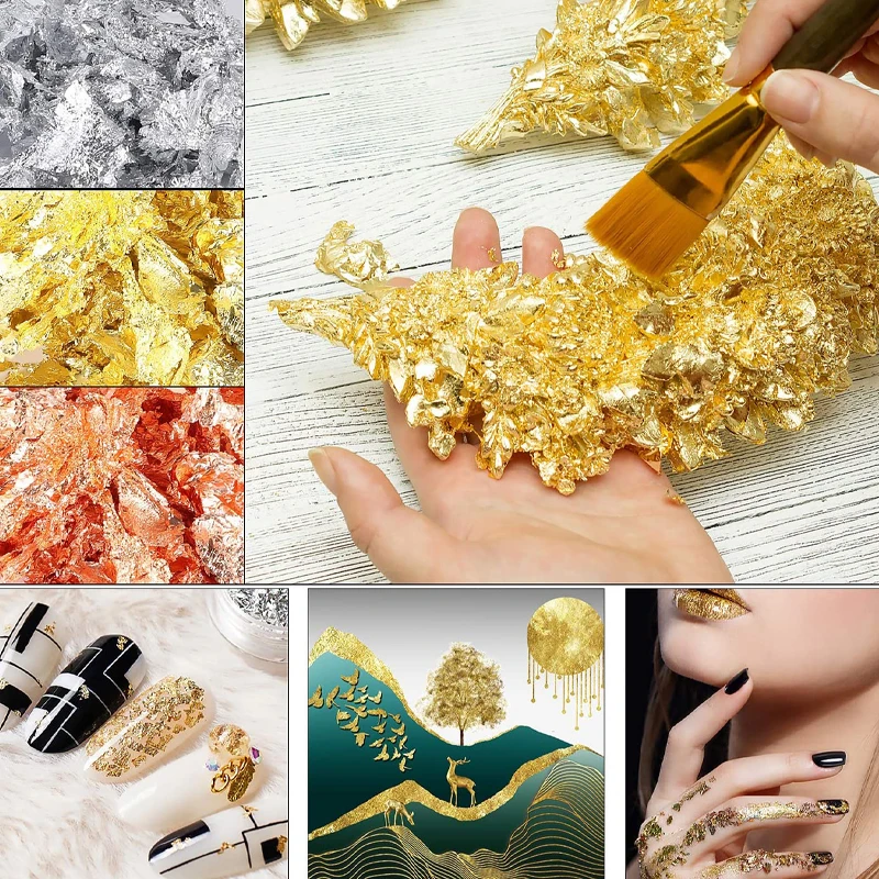 Gold Leaf Nail Art Nails, Wall Crafts Handicrafts