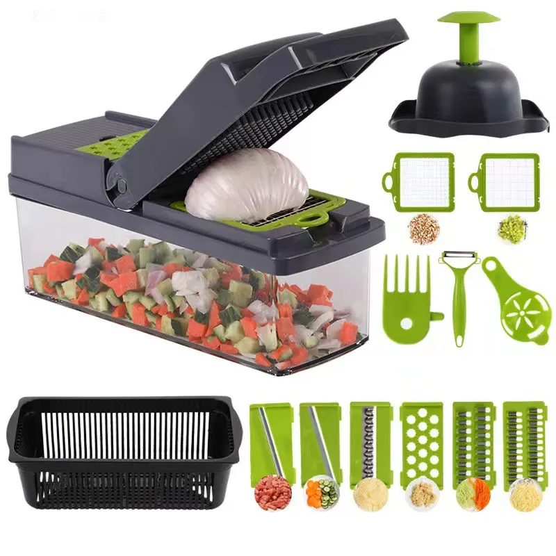 22 In 1 Vegetable Chopper Multifunctional Slicer Dicer Slicer Vegetable  Cutter Kitchen Grater Onion Garlic Carrot Potato - AliExpress