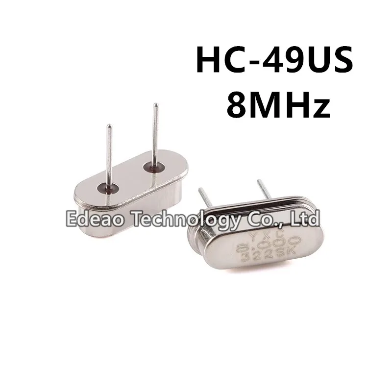 10pcs/lot NEW HC-49US 8M HC-49 8.000 8MHz DIP-2 20PPM 20PF Quartz Resonator Passive Crystal Oscillator