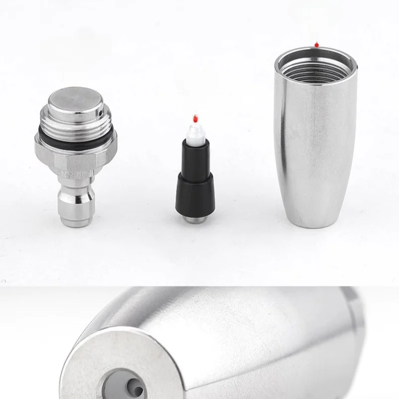 고압 세척기 스테인리스 스틸 터보 회전 노즐, 세라믹 코어가 있는 금속 본체, 효율적인 이끼 제거