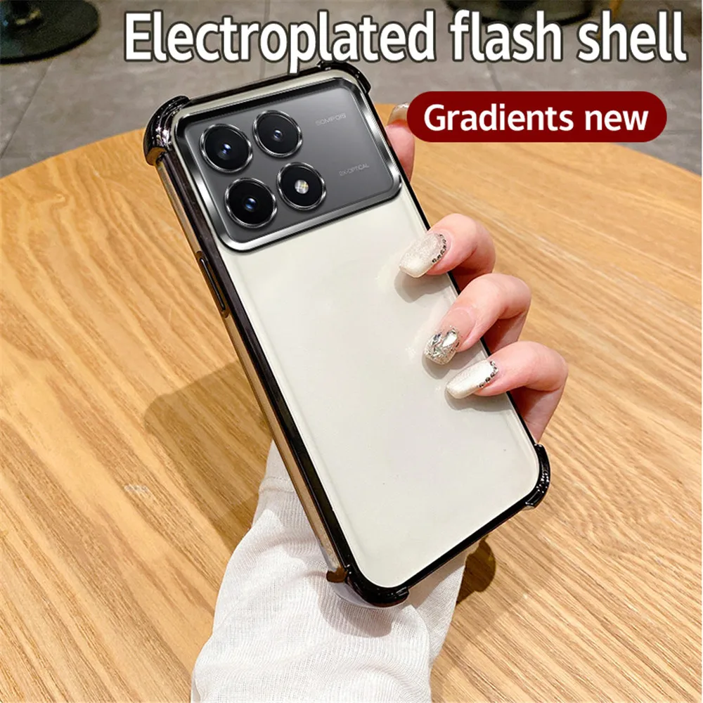 Shockproof Clear Glitter Phone Case - Soft Silicone Cover