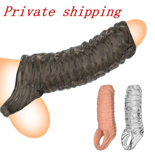 Penis Extender Kondom Silikon wieder verwendbare Penis Ärmel Eichel Vergrößerung verzögerung Ejakulation Cockring Erwachsenen Sexspielzeug für Männer Paare 1