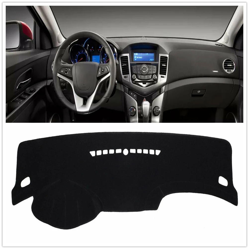

Коврик для приборной панели Chevrolet CRUZE 2011-2015, черный коврик для приборной панели, нескользящий, не изогнутый