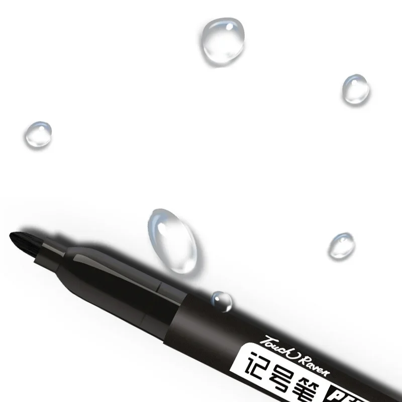 3 pcs/Set Permanent Marker Pen Waterproof Ink Fine Point Black Blue Red Oil Ink 1.5mm Round Toe Fine Color permanent marker pen,permanent marker,markers pen,permanent markers,marker pens
