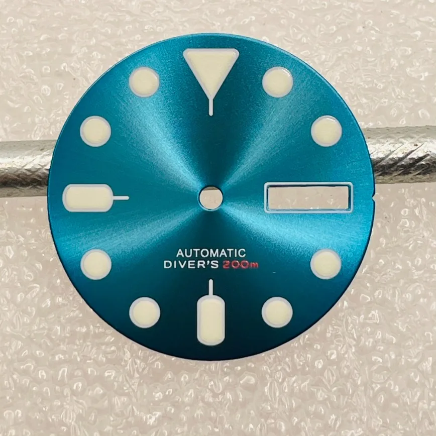 

NH36 Dial Blue Black Dial Green Luminous dial 28.5mm for NH36 Movement Watch Accessories Date-day