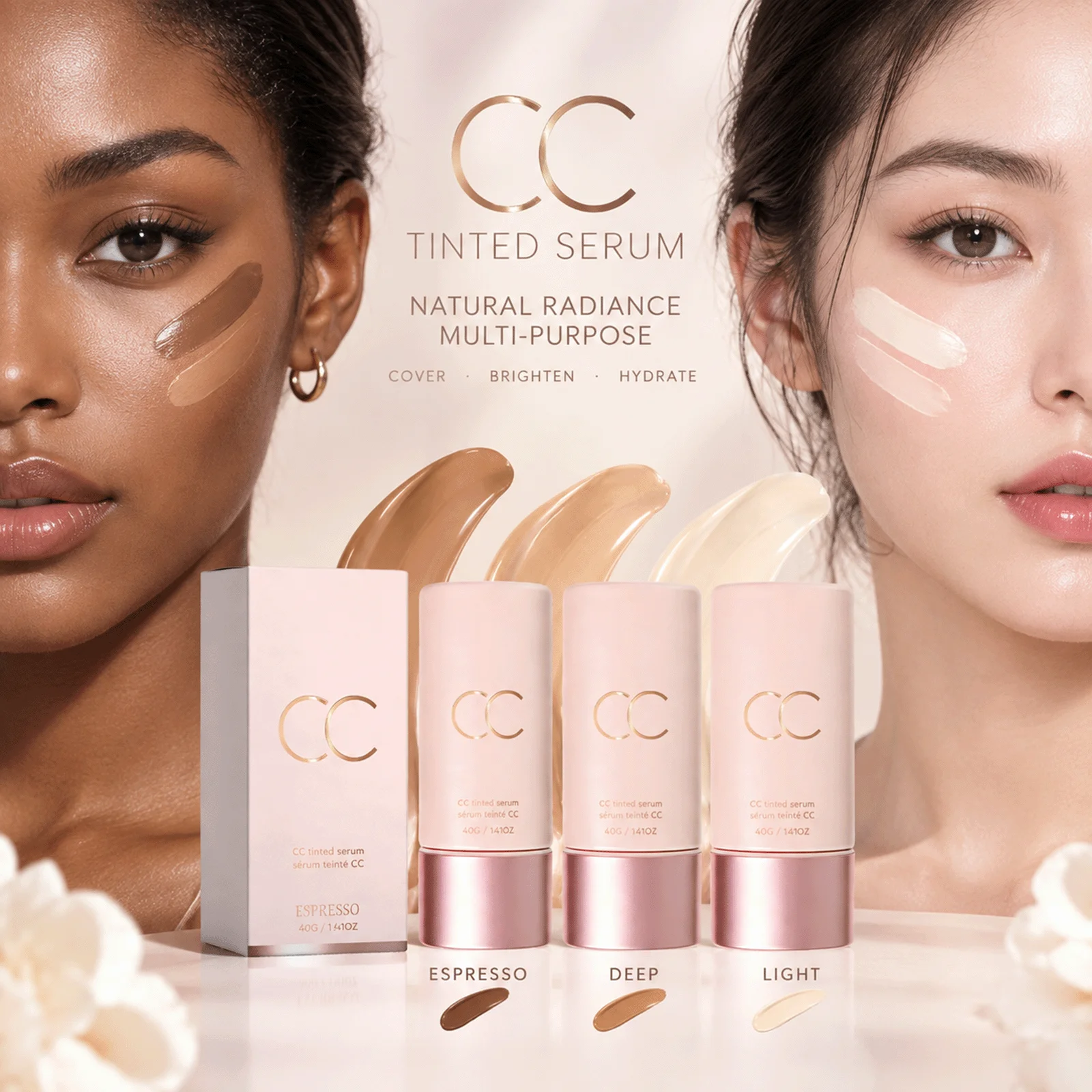 2-in-1 Color Changing Foundation Stick Natural Flawless Finish Lightweight Smooth Face Makeup Buildable Coverage for All Skin