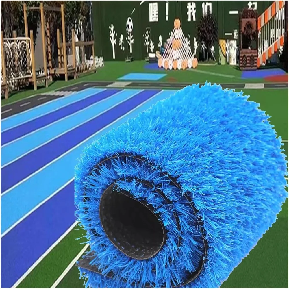 Artificial Lawn, Outdoor Patio Landscape Grass Mat, Anti-UV Do Not Fade Soft Grass Roll, with Drainage Holes Synthetic