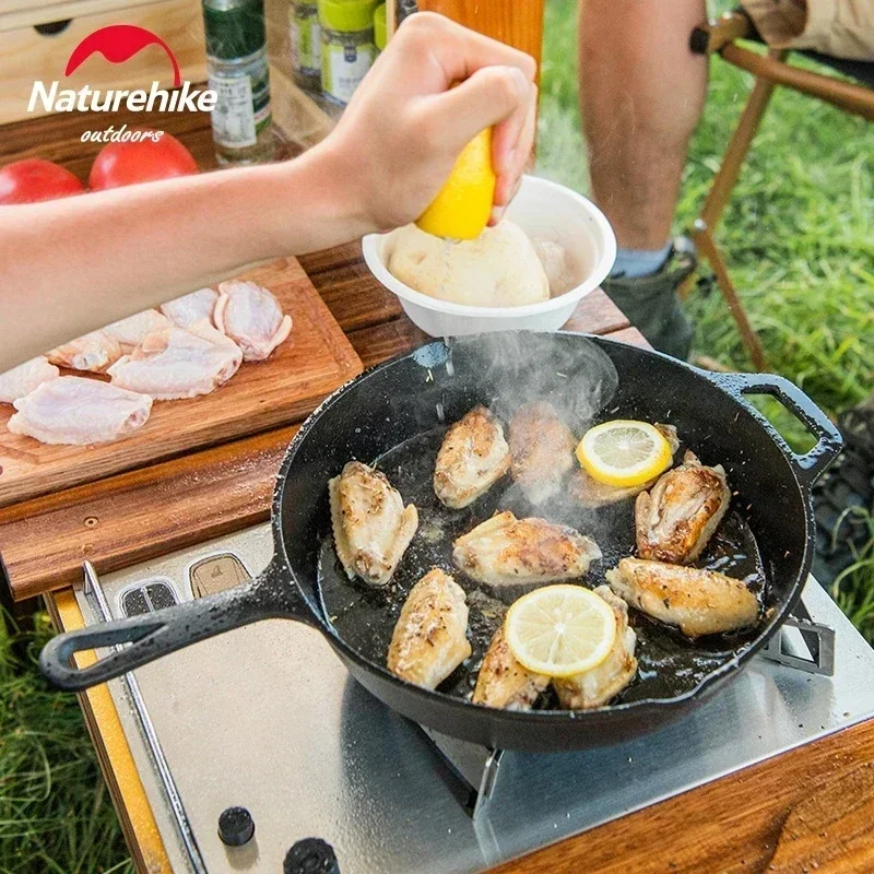 

Naturehike Multifunctional 10 Inch Cast Iron Frying Pan Outdoor Portable Camping Picnic Cooking Breakfast Pancakes Non Stick