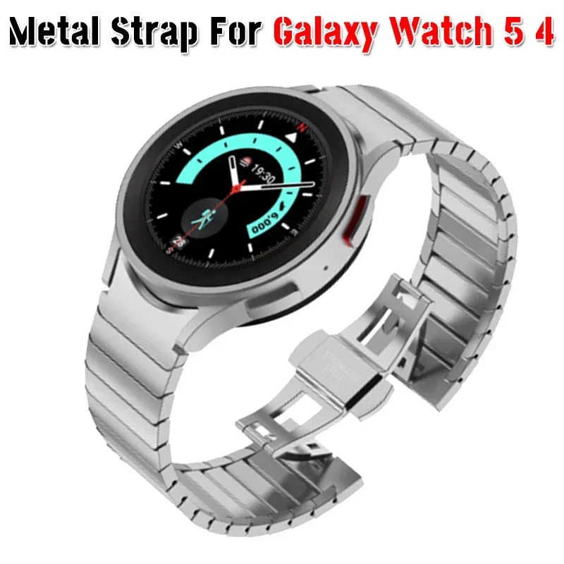 

Stainless Steel Band for Samsung Galaxy Watch 6 Classic 43 47mm No Gaps Luxury Curved End Strap For 6 5 4 40 44mm 5Pro 45mm Band