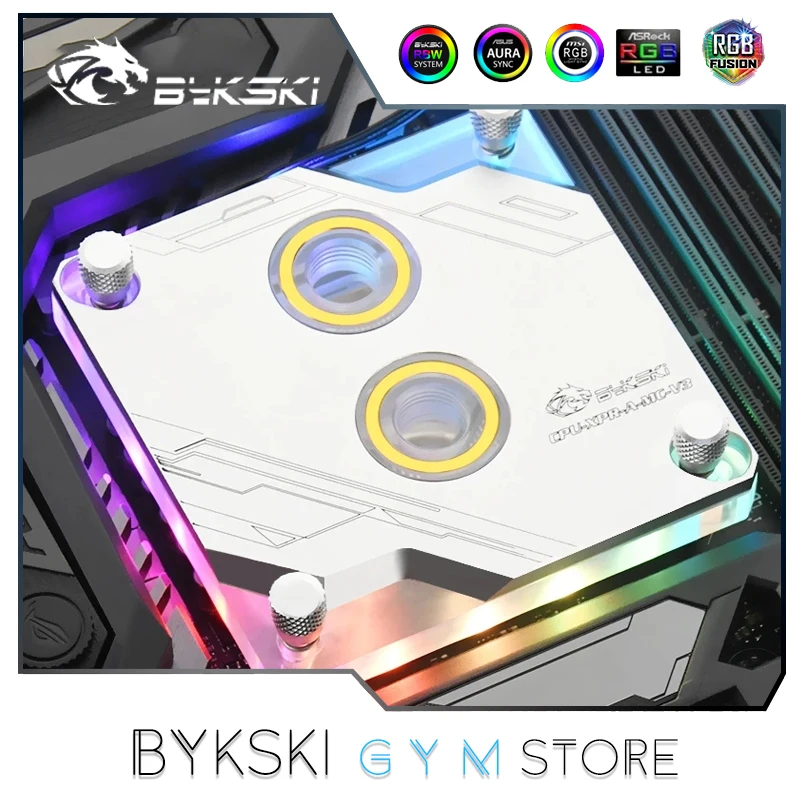 

Bykski CPU Water Block For Intel LGA 1700 1200 1150 1151 1155 2011 2066, Tech. Style CPU Cooler 12V/5V SYNC, CPU-XPR-A-MC-V3