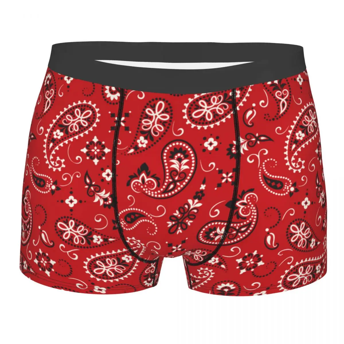 

Boho Vintage Bandana Paisley Style Boxer Shorts For Men 3D Printed Male Underwear Panties Briefs Stretch Underpants