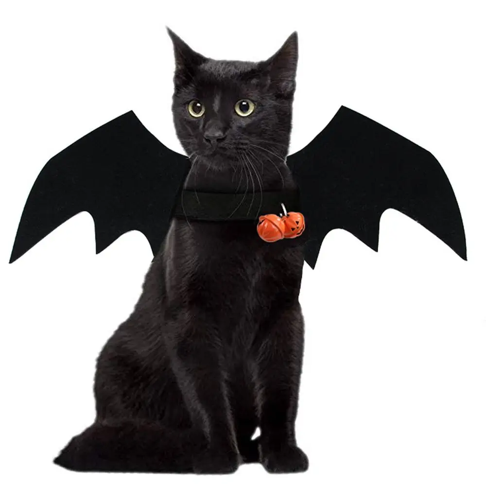 Fashion Cat Clothes Bat Wings Funny Dog Costume Artificial Wing Pet Cosplay Prop Halloween Clothes Cat Dog Costume Pet Products dogs clothes pet dog clothes printing cat spring summer breathable dog costume shirt small clothes vest t shirt new ropa perro