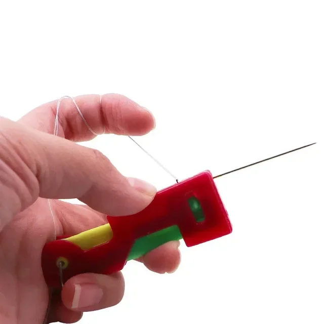 Random Color Threader Elderly Guide Needle Easy Device Convenient Automatic Sewing Needle Threader Thread Guide Tool 3
