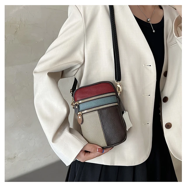 Borsetta A Tracolla Donna In Pelle PU - Mini Borsa Per Cellulare, Portacarte, Tracolla Regolabile - Foto 9